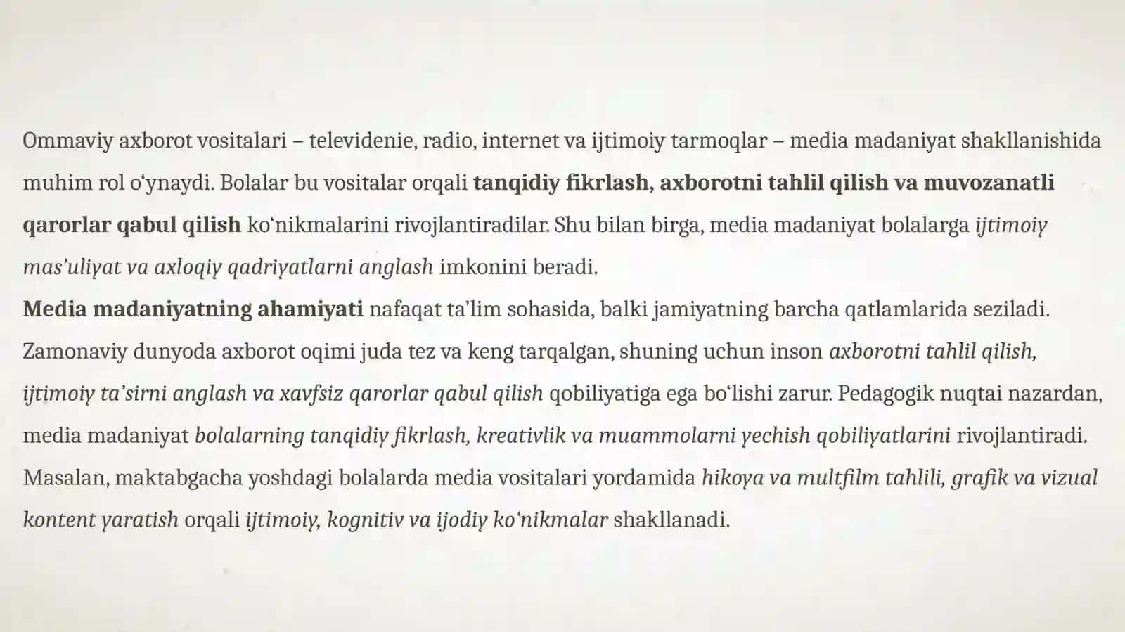 Media madaniyat va innovatsion pedagogika 4