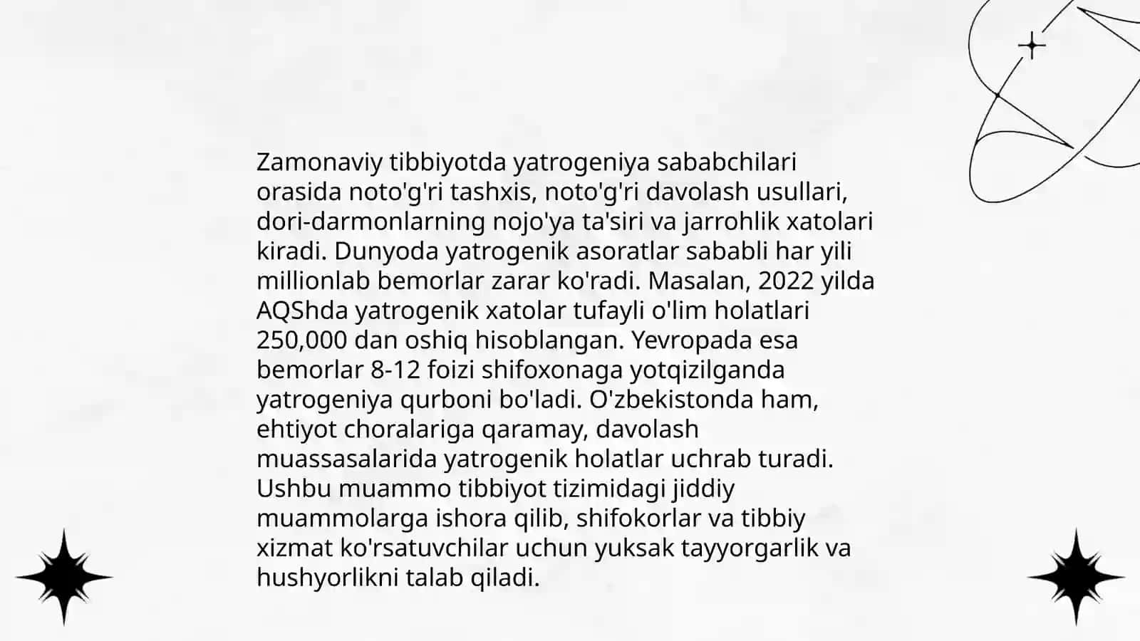 Hozirgi zamon tibbiyotida yatrogeniya muammolari 4