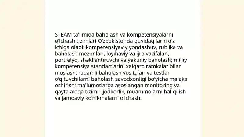 Oʻzbekistonda STEAM ta'limining rivojlanishi 4