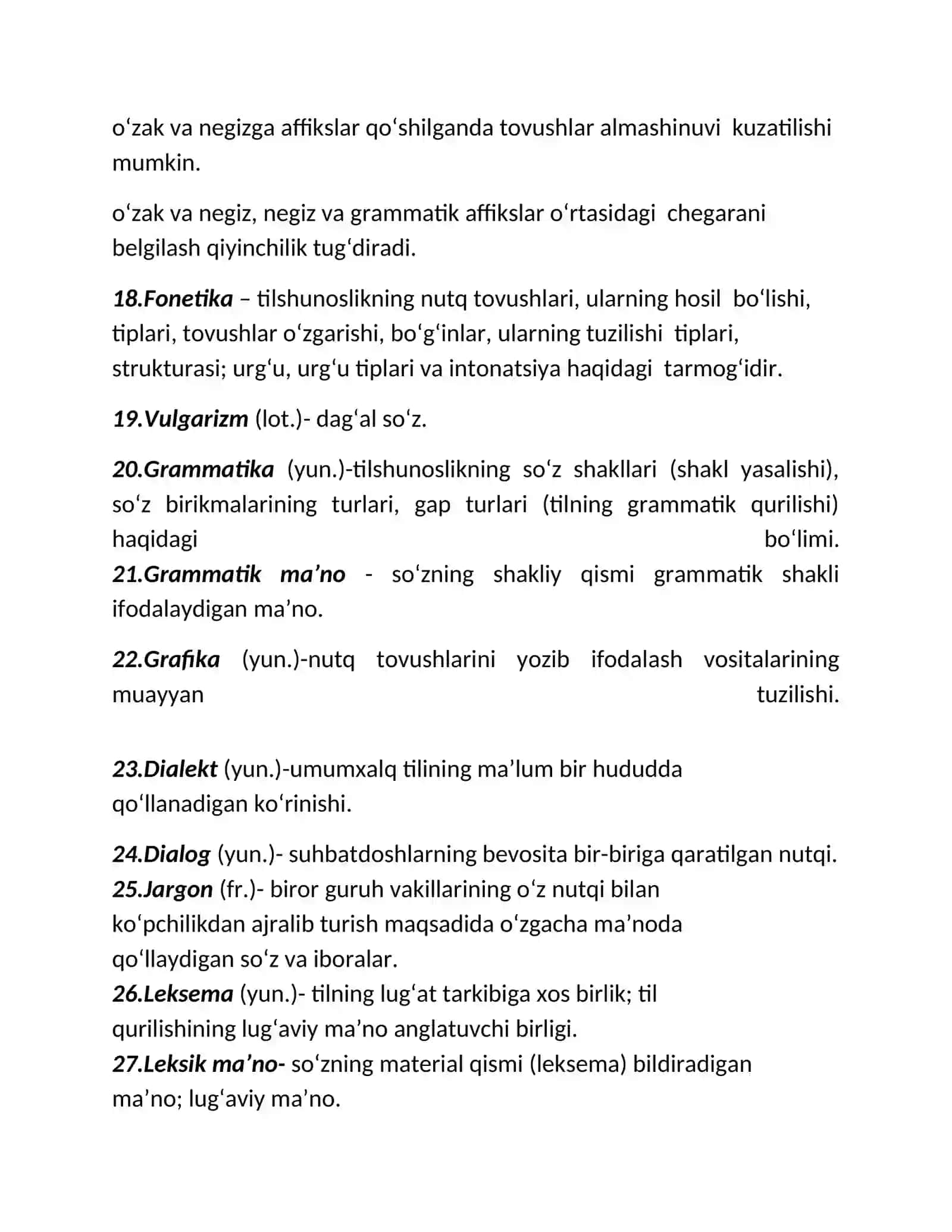 Tilshunoslik . Terminlar 4