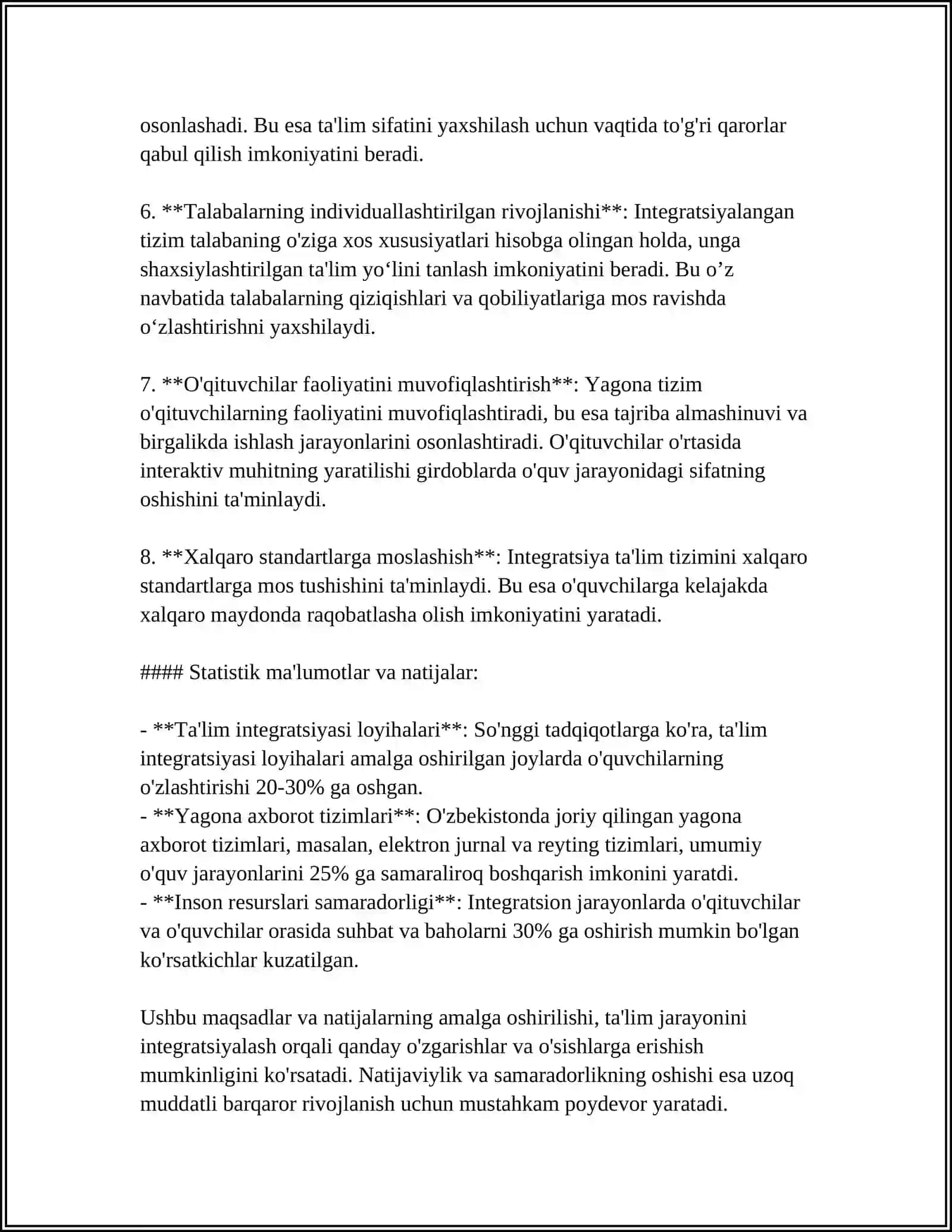 O'QITISH JARAYONI YAXLIT TIZIM SIFATIDA 4