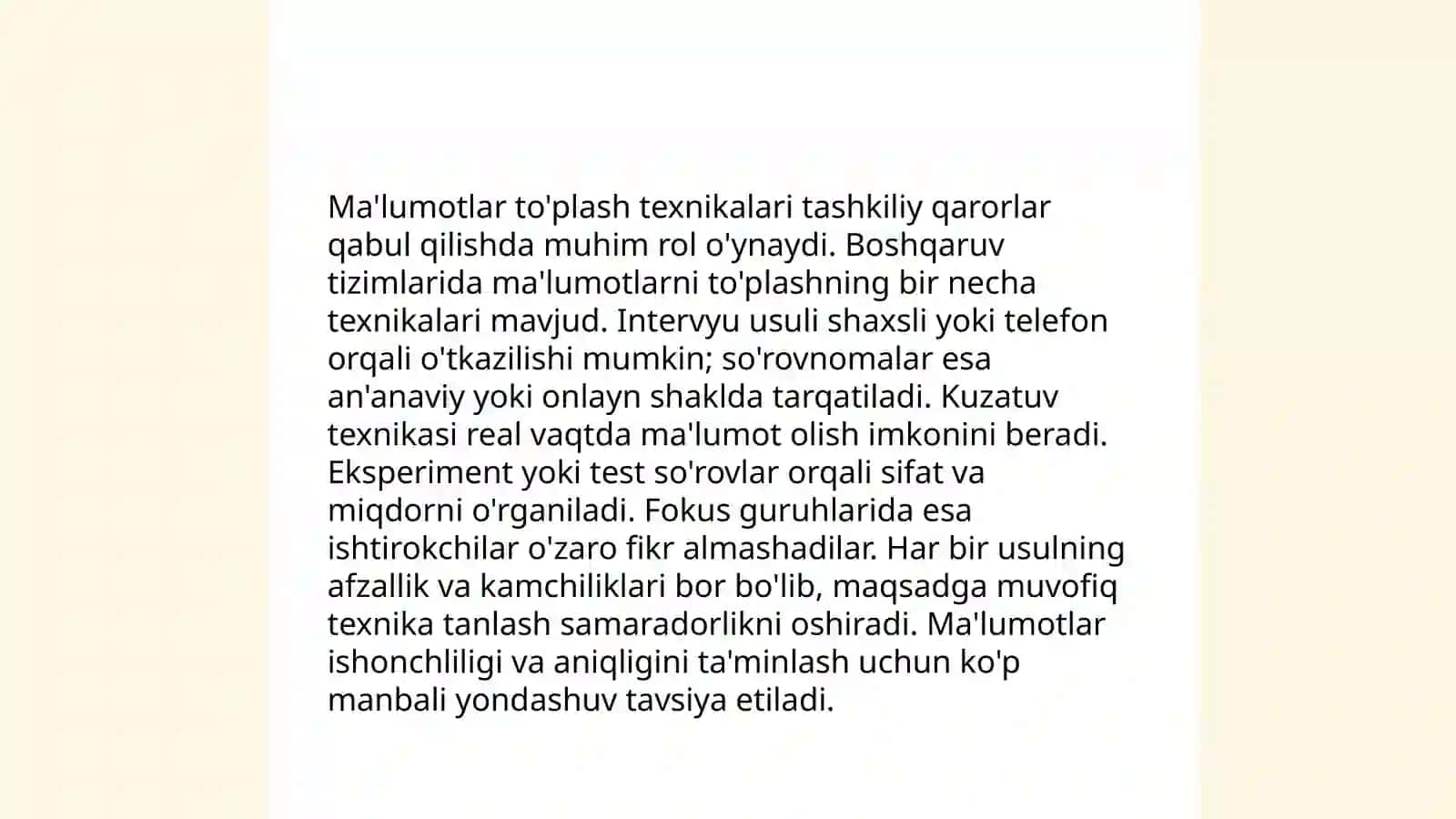 Malumotlar to'plash shaklini tuzish 4