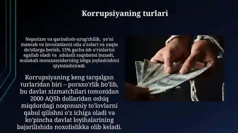 Korruptsiyaning mohiyati va uning oqibatlari 4