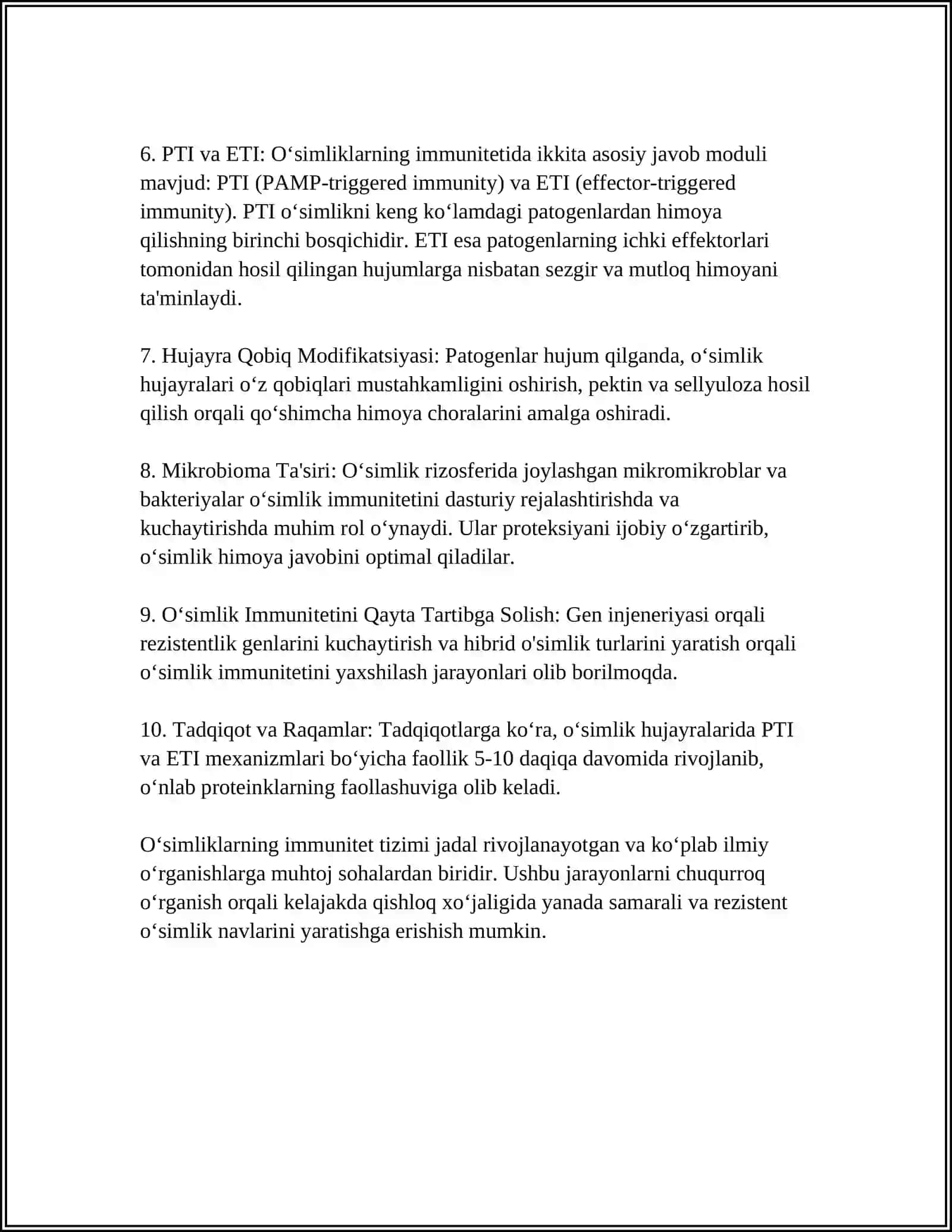 OʻSIMLIKLARNING PATOGENLAR VA FITOFAGLARDAN HIMOYALANISH 4