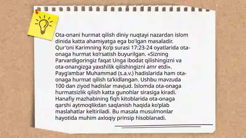 Ota onani hurmat qilish 4
