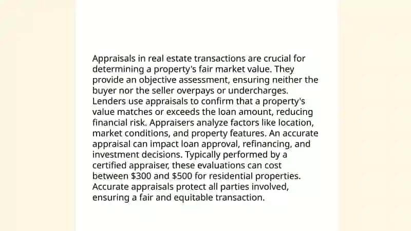 Real estate Appraisal 4