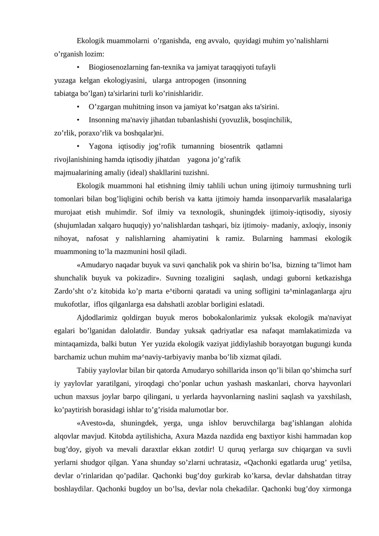 Ekologik muammoning falsafiy talqinlari 4