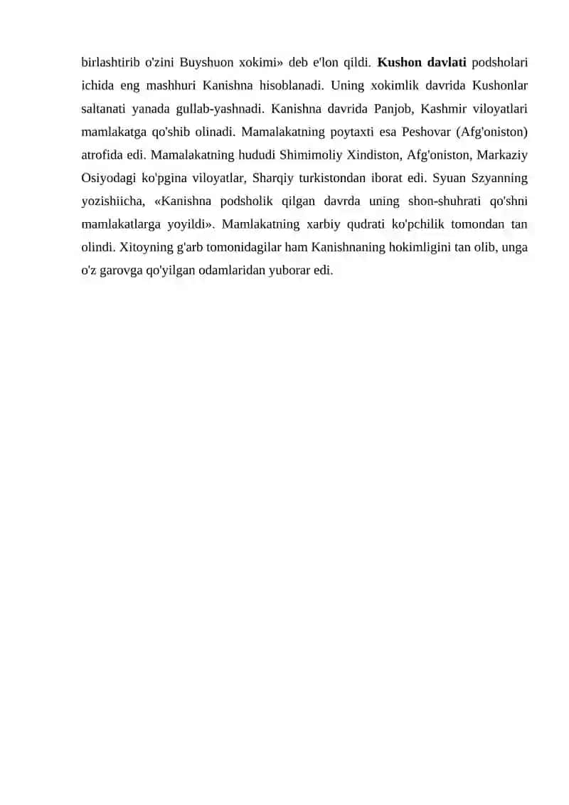 Kushonlar davrida mamlakatimiz tarixi 4