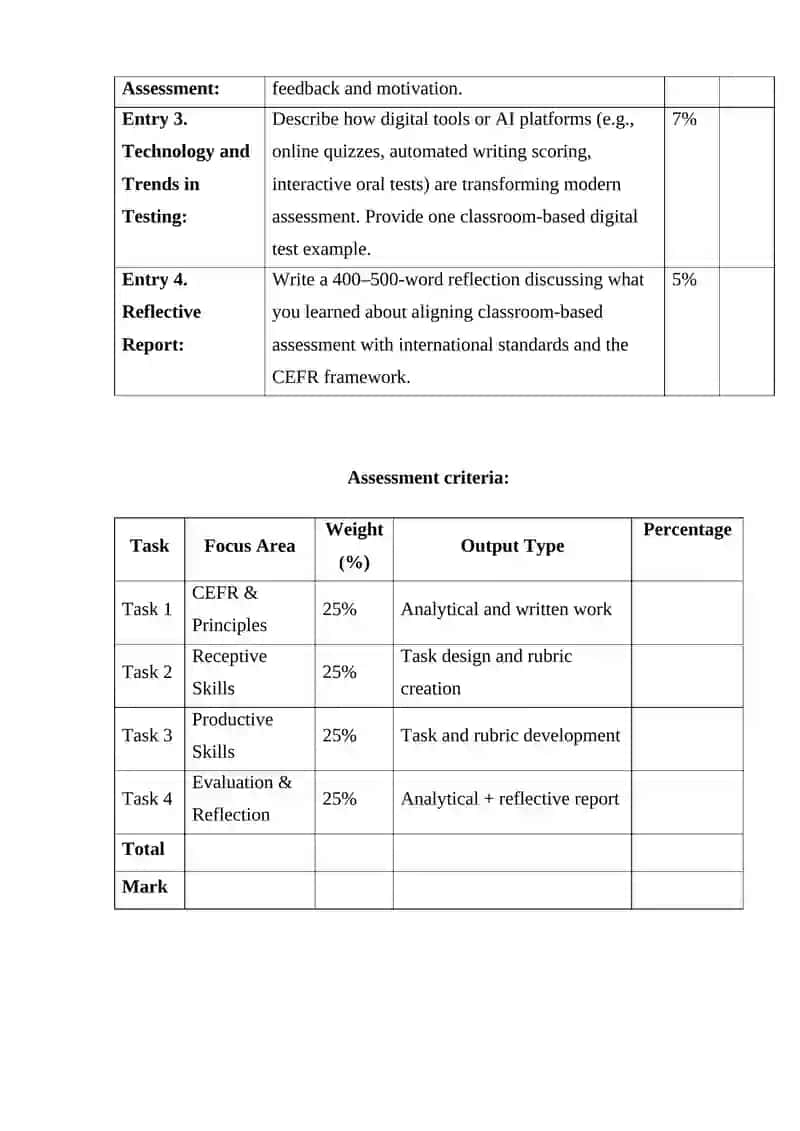 International Standards for Teaching and Assessing English 4