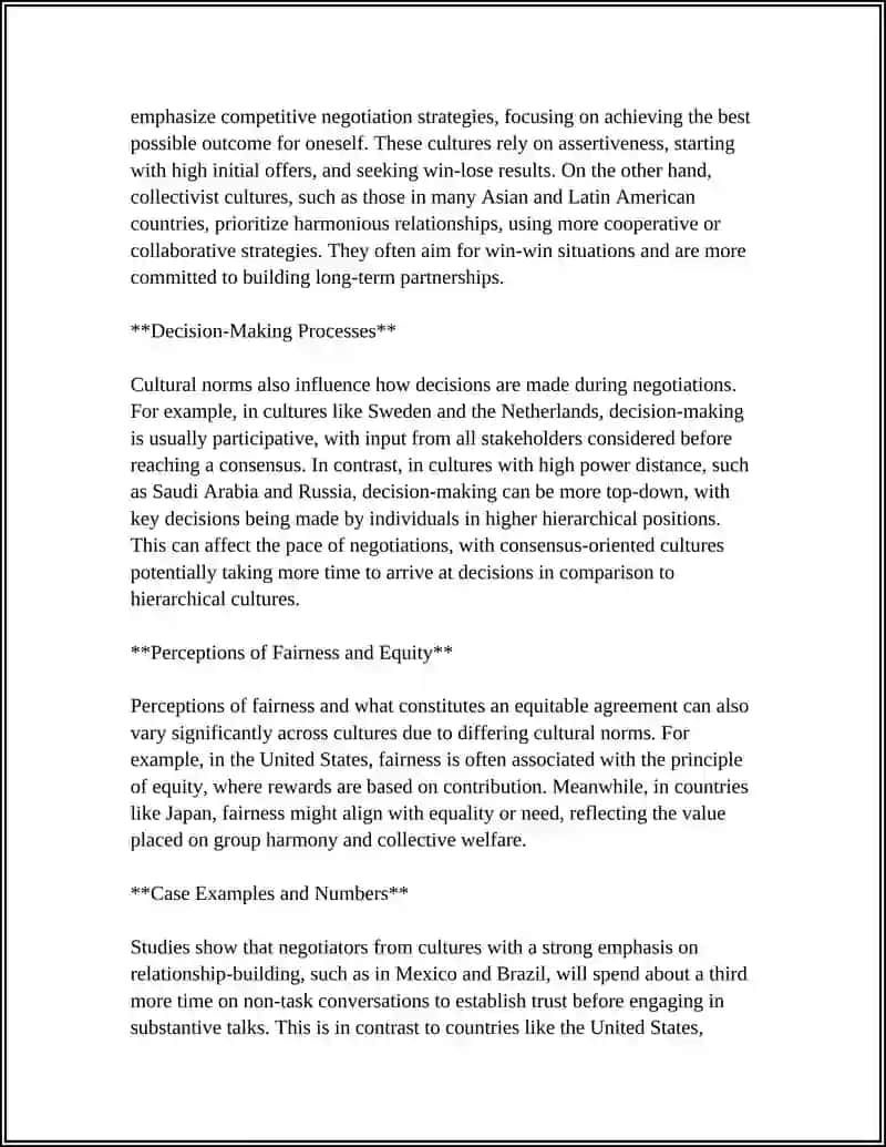 The Influence of Culture on Negotiating 4