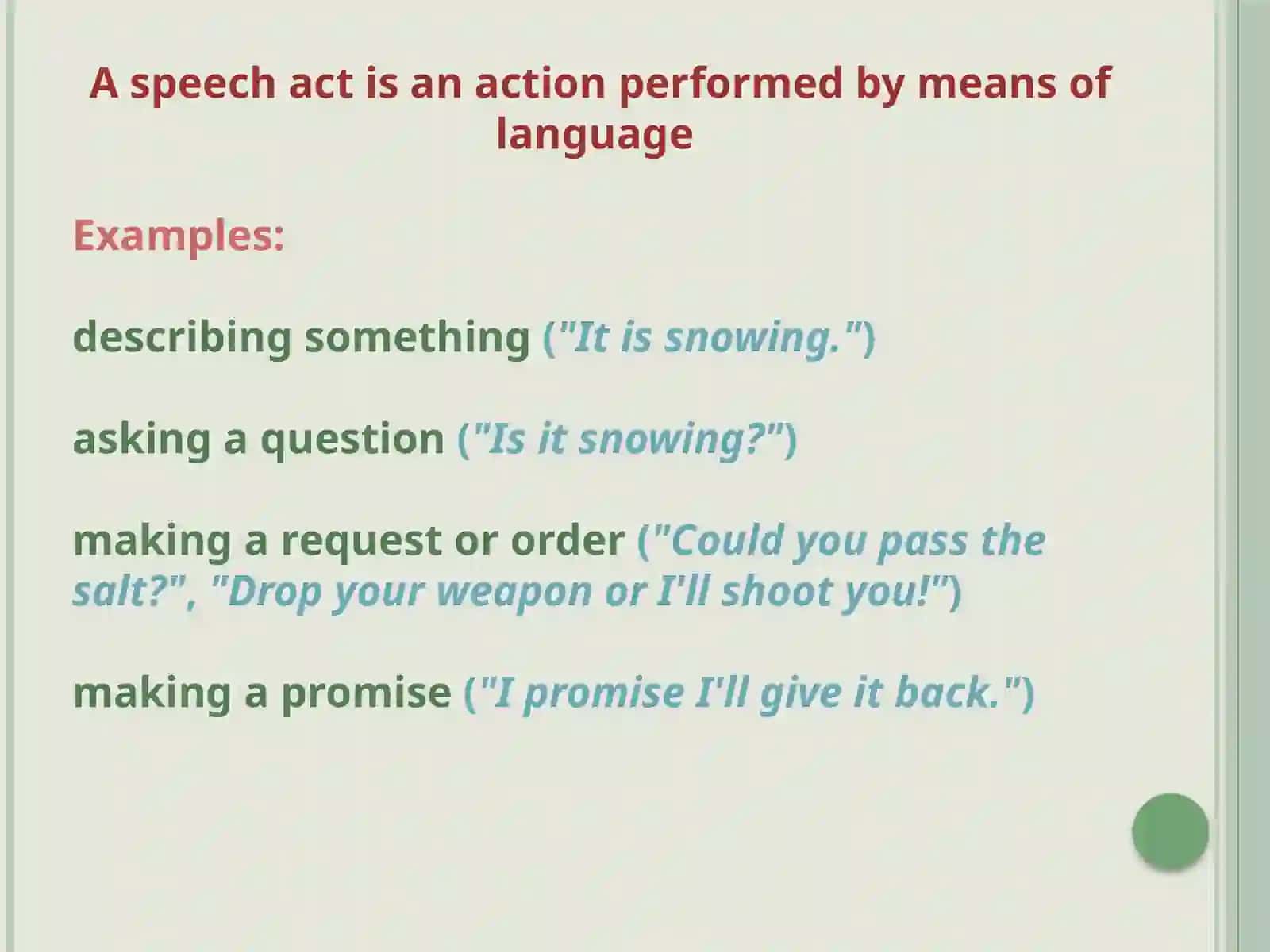 Speech Acts and Events 4