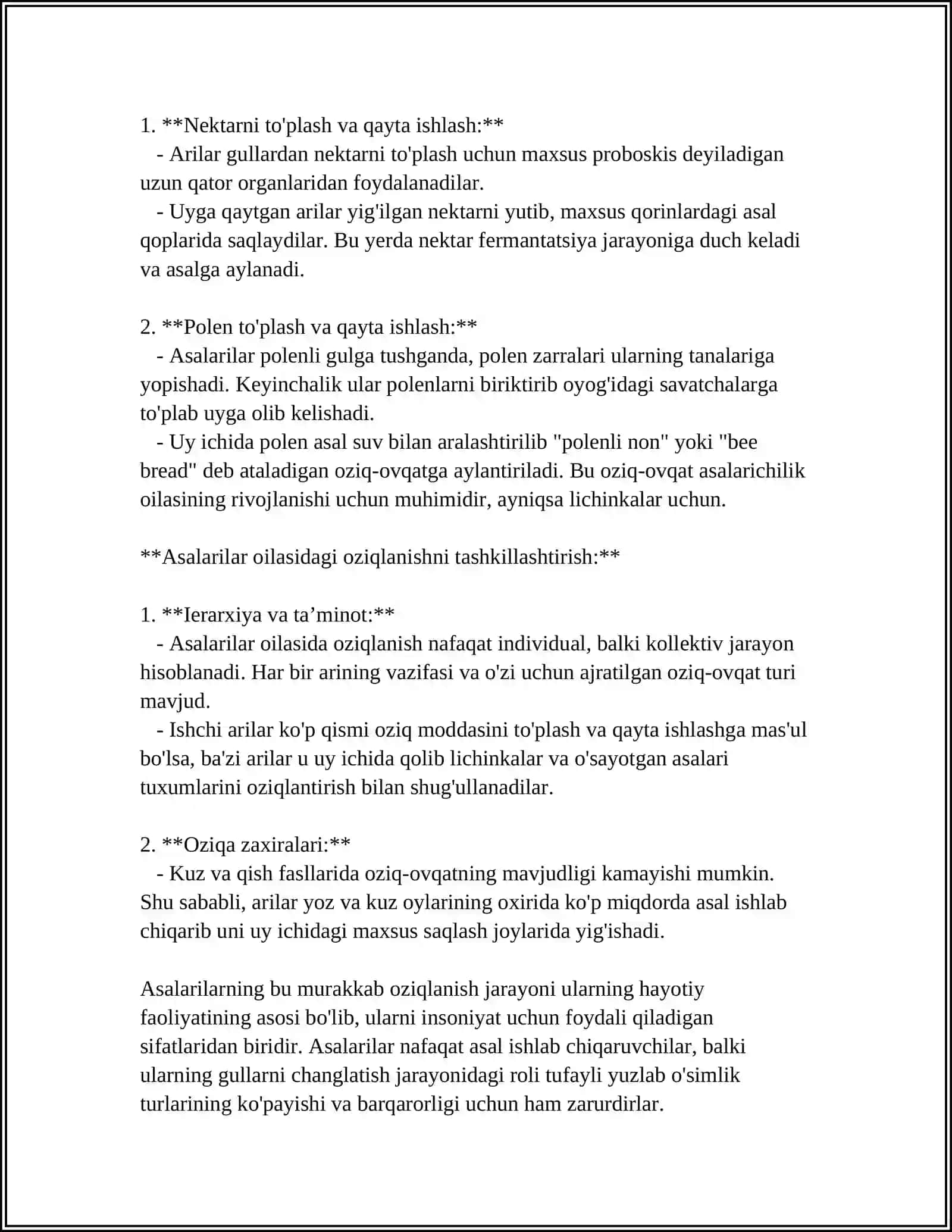 ASALARI OZUQASINI O'ZIGA HOS HUSUSYATLARI 4