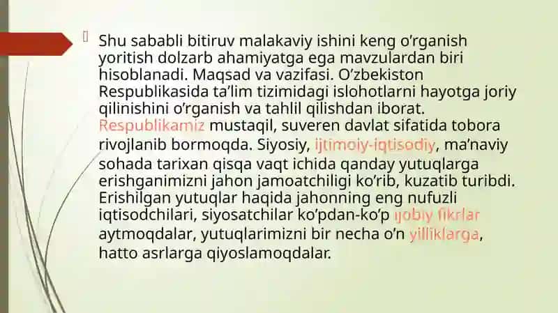 O’ZBEKISTONDA TA’LIM RIVOJLANISHI ISTIQBOLLARI 4