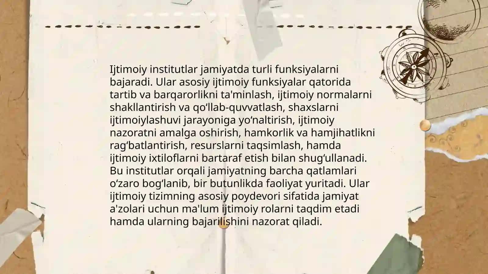 Sotsiologiyada sotsial institut tushunchasi 4