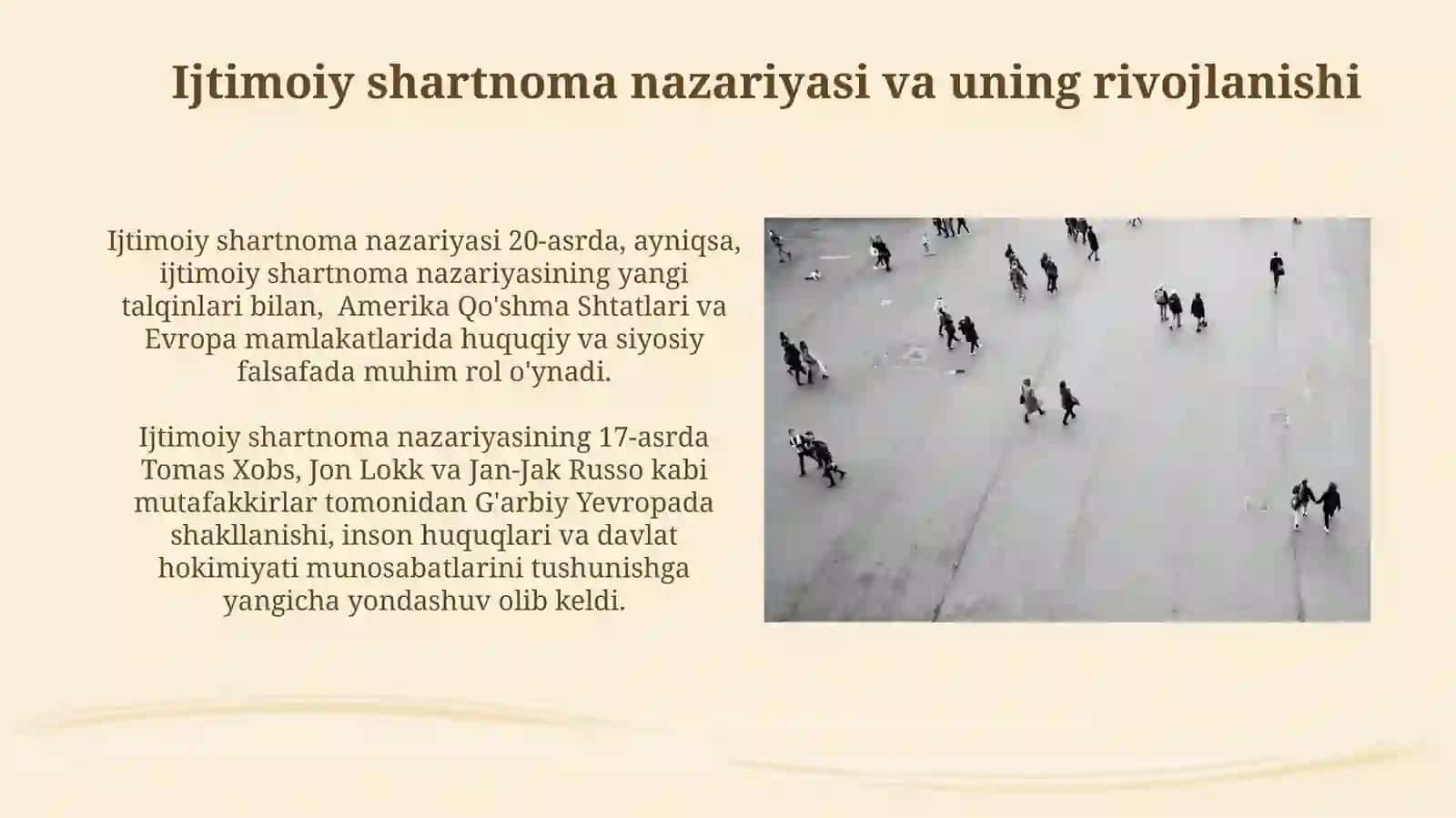 Jamiyatning paydo bôlishiga oid qarashlar dinamikasi 4