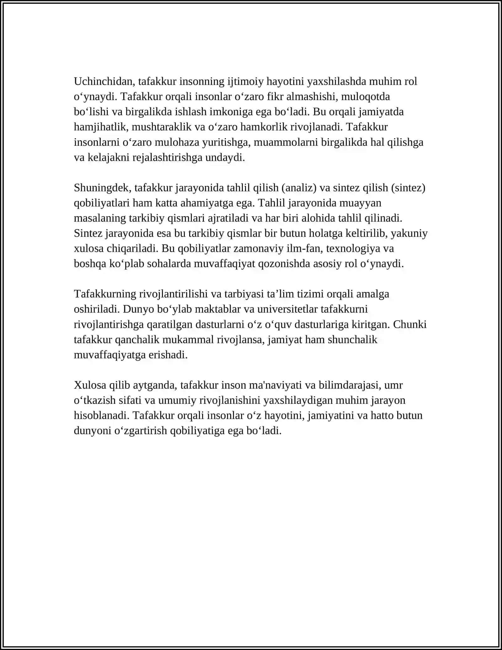 TAFAKKURNING SHAKLLARI VA QONUNLARI 4