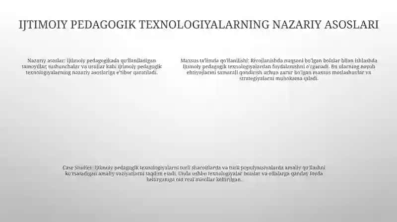 Ijtimoiy Pedagogik Texnologiyalar 4