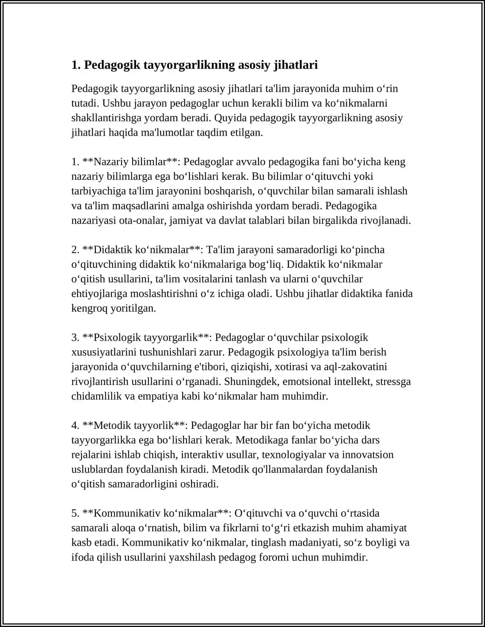 MUSTAQIL ISH 4