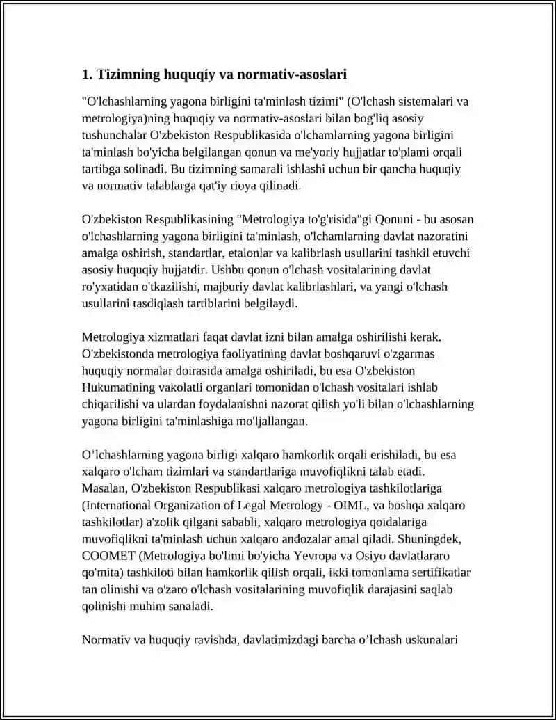 O'LCHASHLARNING YAGONA BIRLIGINI TA'MINLASH TIZIMI 4