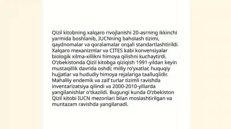 Qizil kitob va uning ahamiyati 4