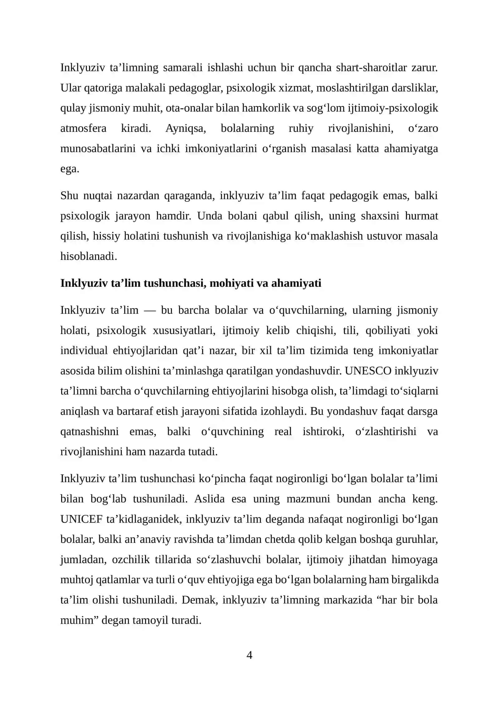 INKLYUZIV TA’LIMDA PSIXOLOGIK ASOSLAR 4