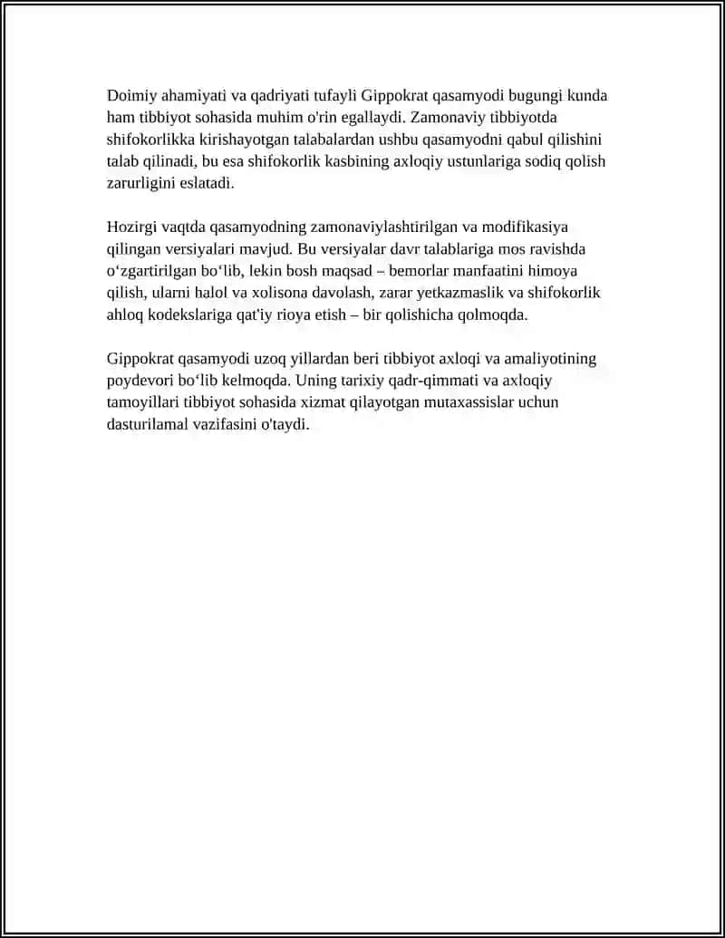 Gippokrat Qasamyodi 4