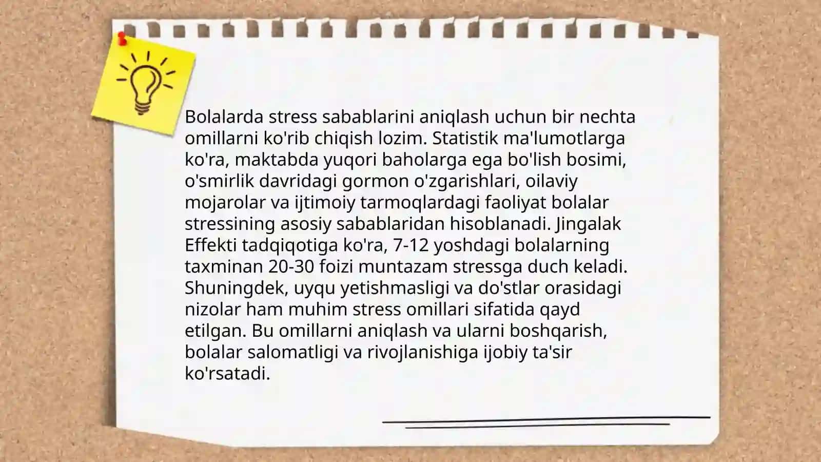 Bolalarda emotsional stressni oldini olish usullari 4