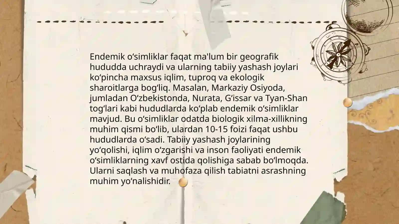 Fargʻona Davlat Universiteti Tabiiy fanlar fakulteti Ekologiya yoʻnalishi 2360-guruh talabasi Doniyorova Dildora 4
