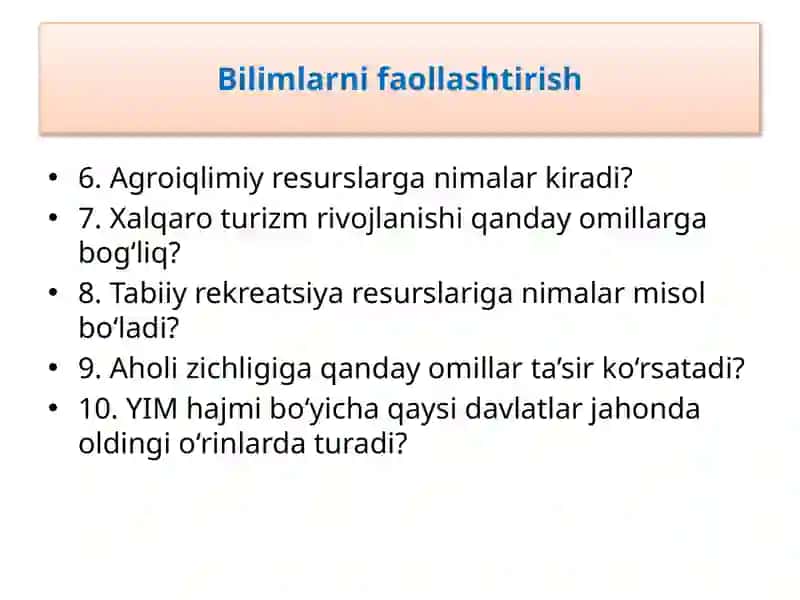 Bilimlarni faollashtirish 4