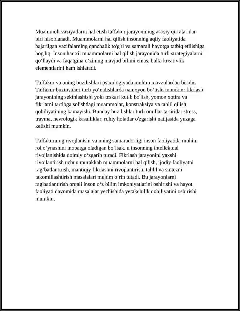 TAFFAKUR VA UNING BUZILISHLARI 4