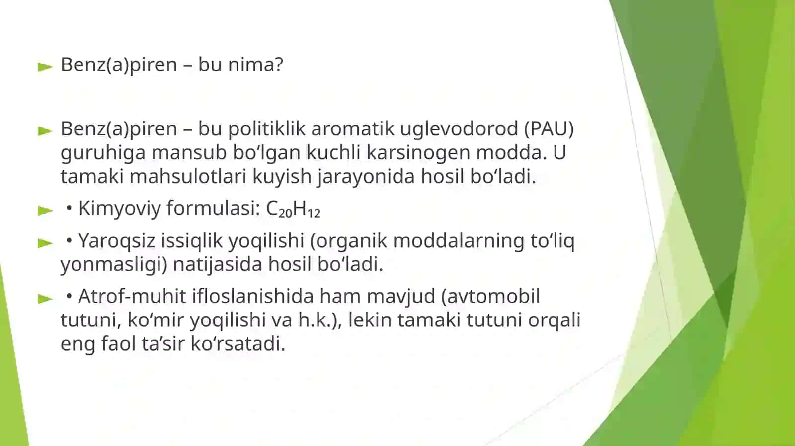 Tamakidagi benz(a)piren va o‘pkada neoplastik jarayonlar 4