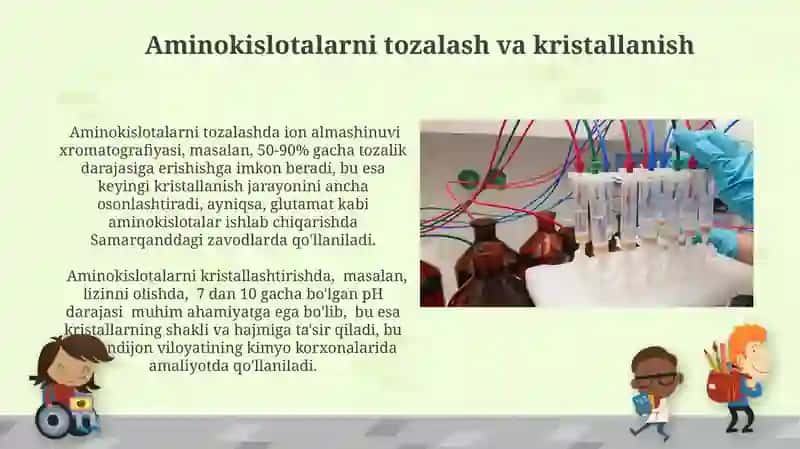 Aminokislotalarni ishlab chiqarish usullari 4