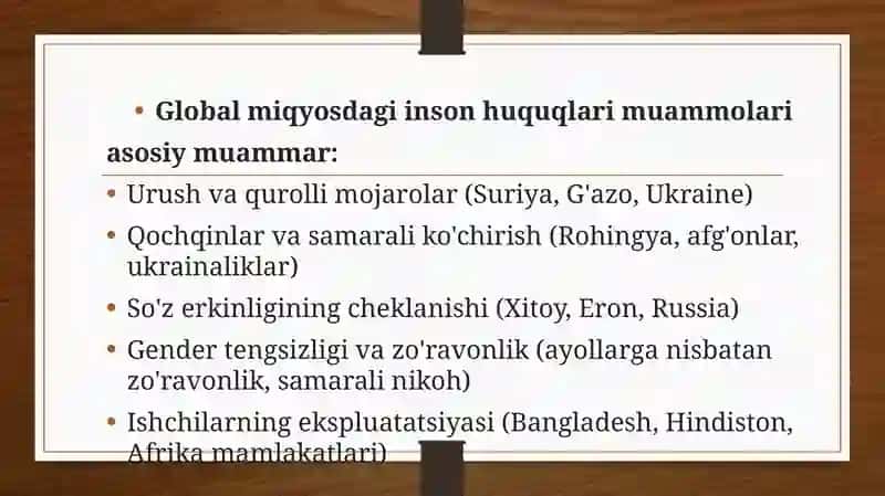 Inson huquqlarini ta’minlash global muammo sifatida 4