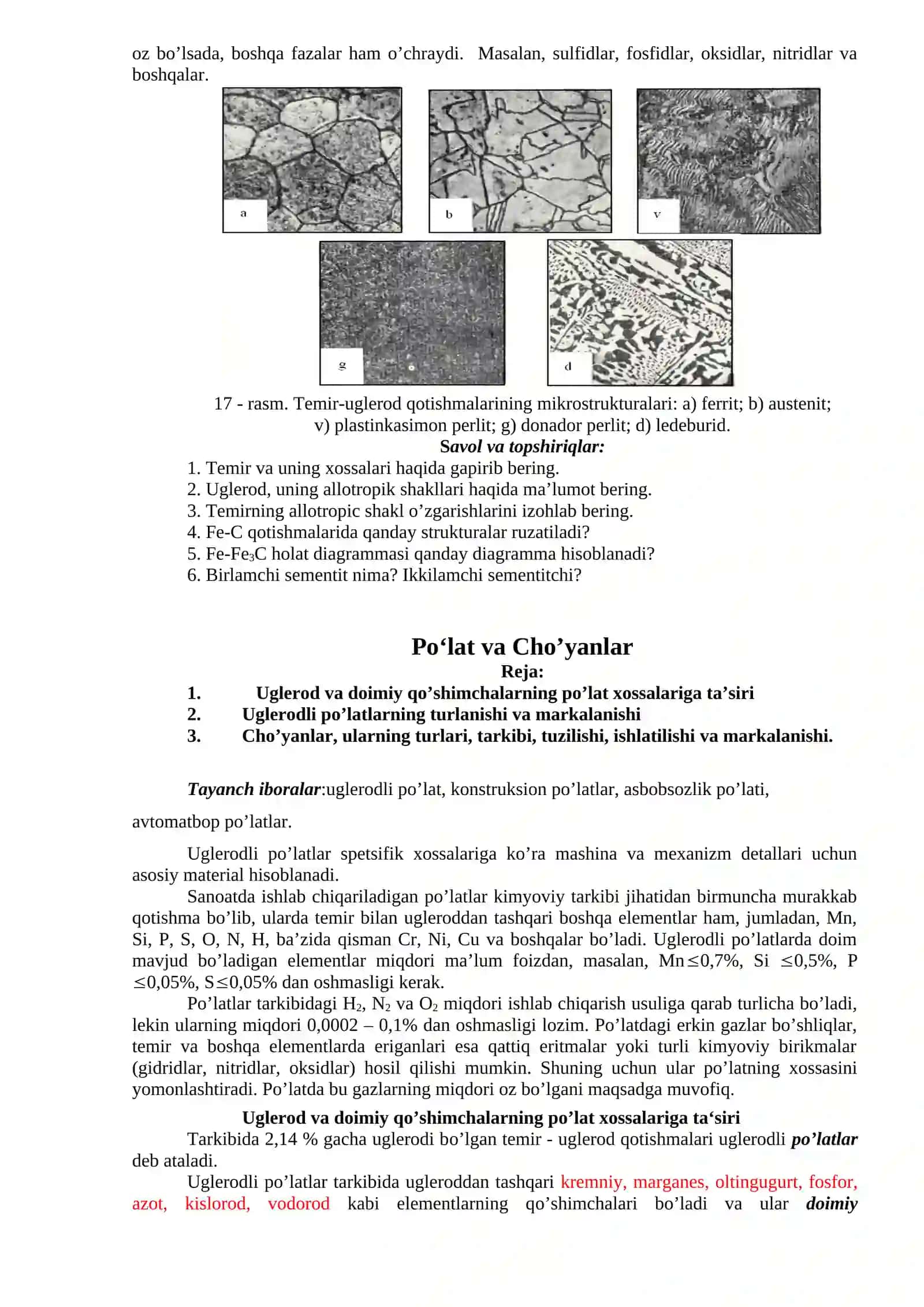 Temir-uglerod qotishmalari 4