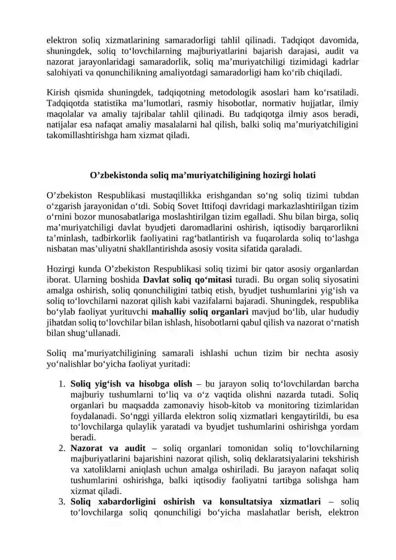 O’zbekiston Respublikasida soliq ma’muriyatchiligi 4
