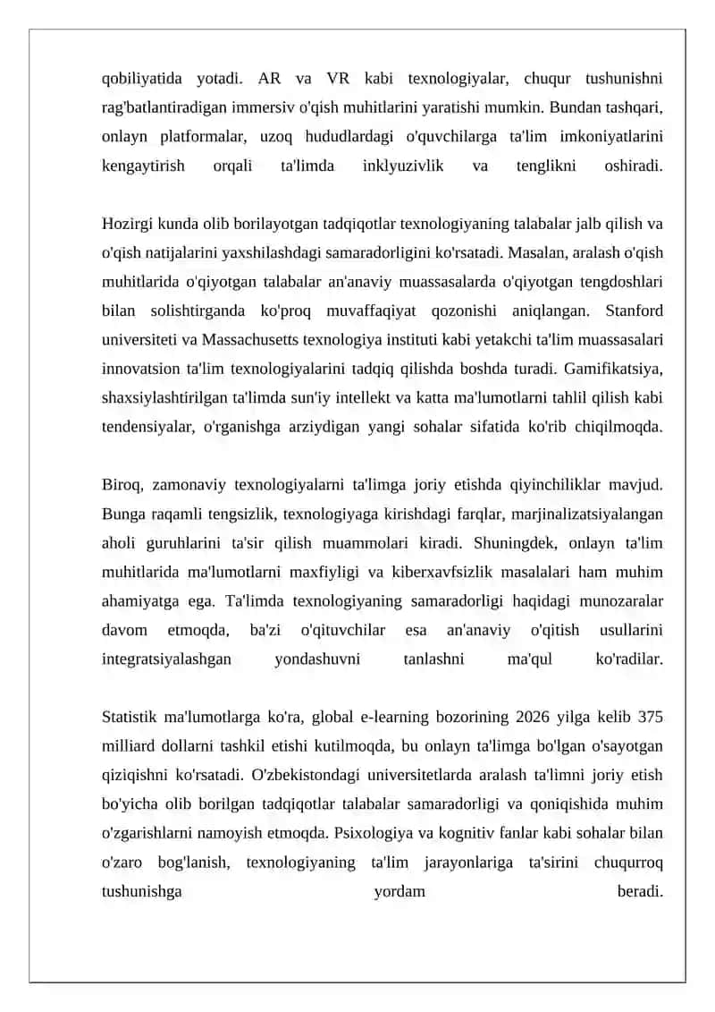TA’LIMDA ZAMONAVIY TEXNOLOGIYALAR 4