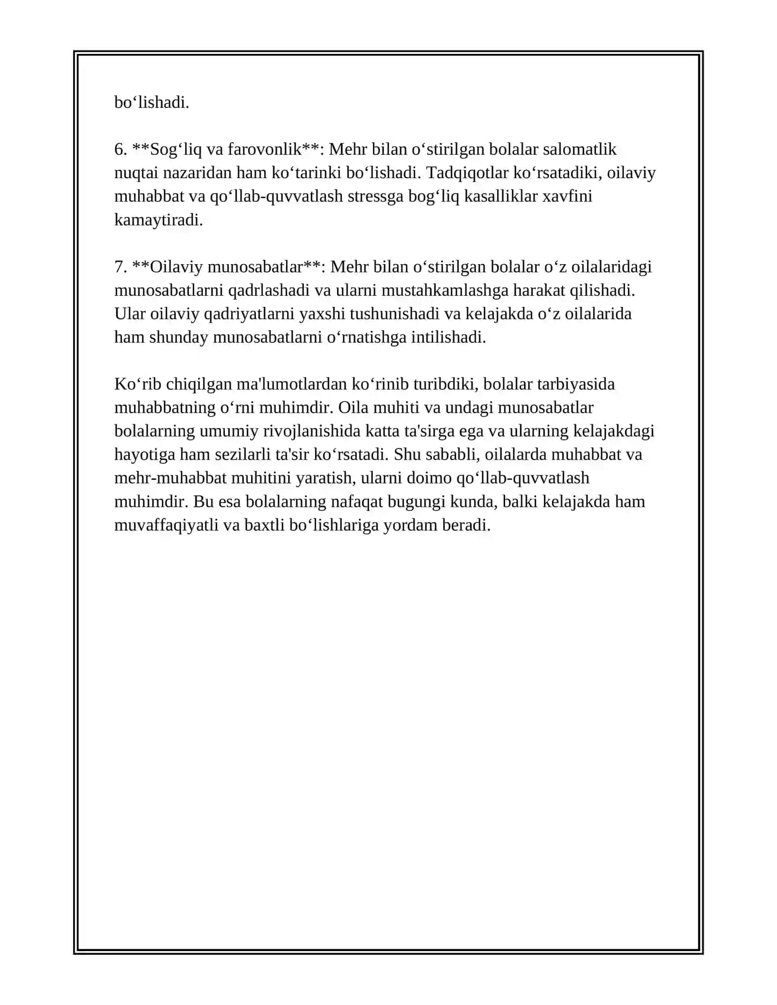 BOLALARNING IJOBIY TARBIYALANISHINING BESHTA ASOSIY USTUNI 4
