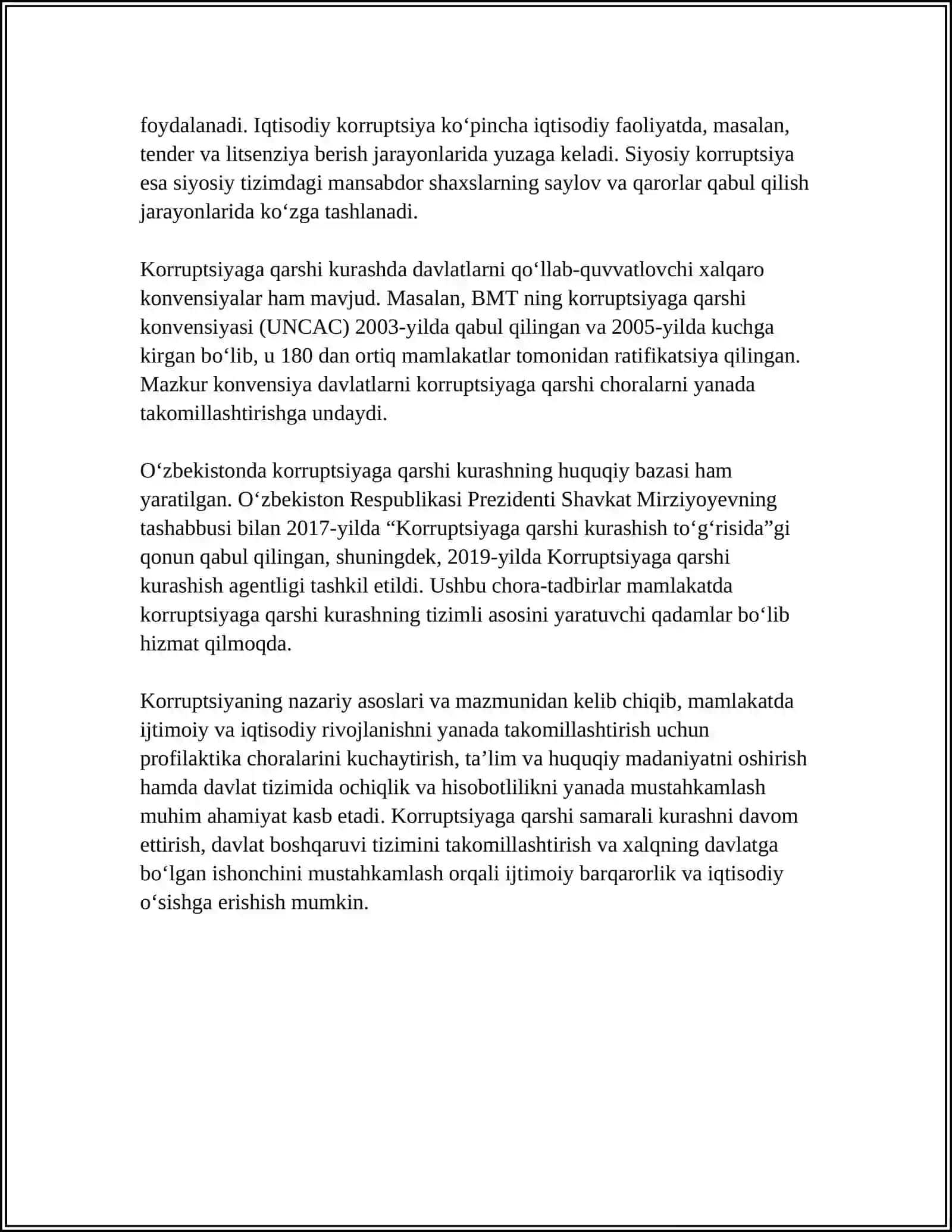 JOZEF SANTURIYANING KORRUPTSIYAGA OID QARASHLAR TASNIFI 4
