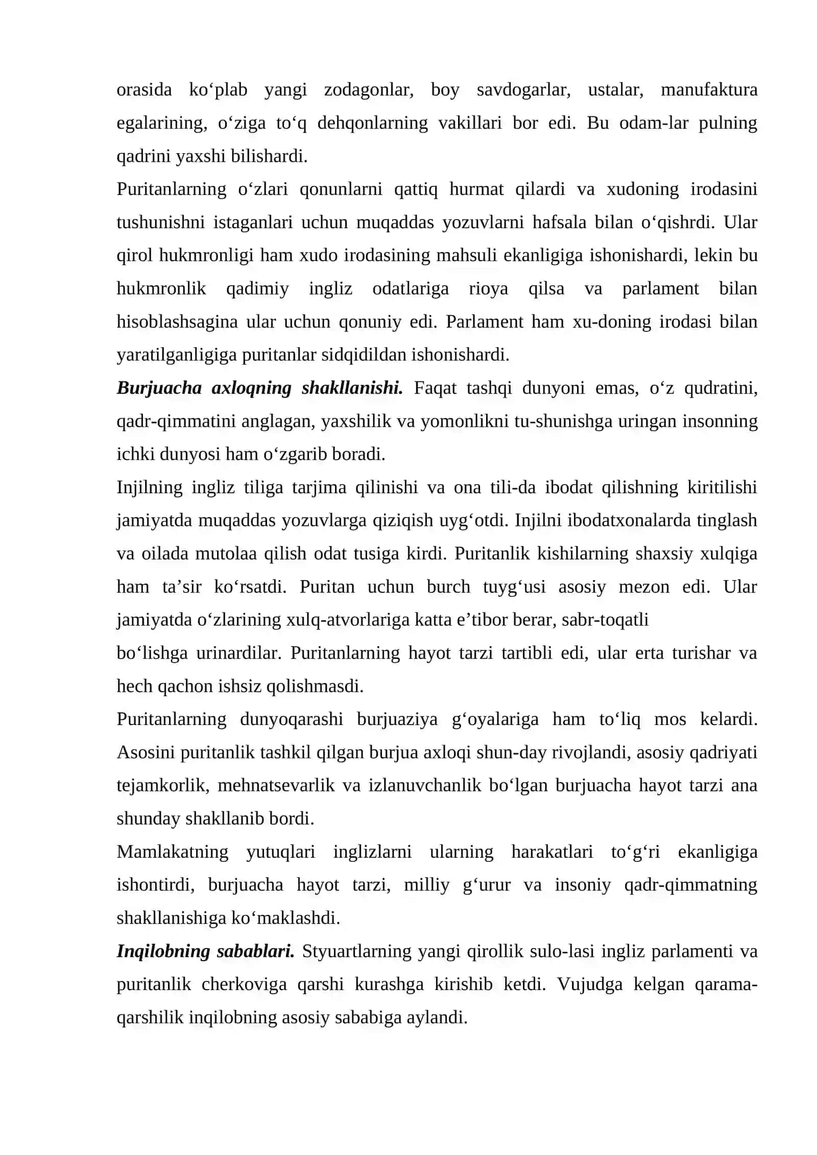ANGLIYADA KAPITALIZMNING G’ALABA QILISHI VA INGLIZ BURJUA INQILOBI 4