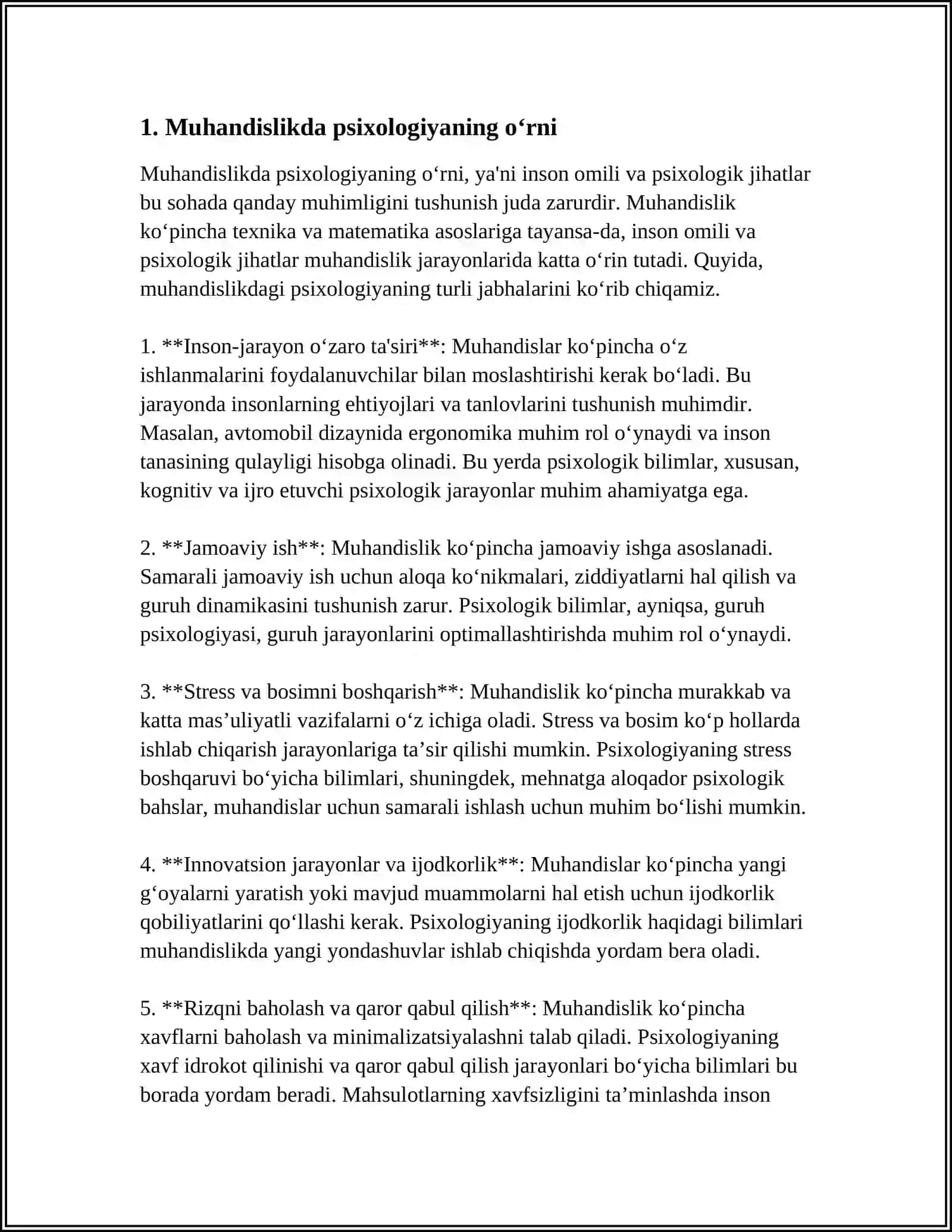 MUHANDISLIK PSIXOLOGIYASI 4