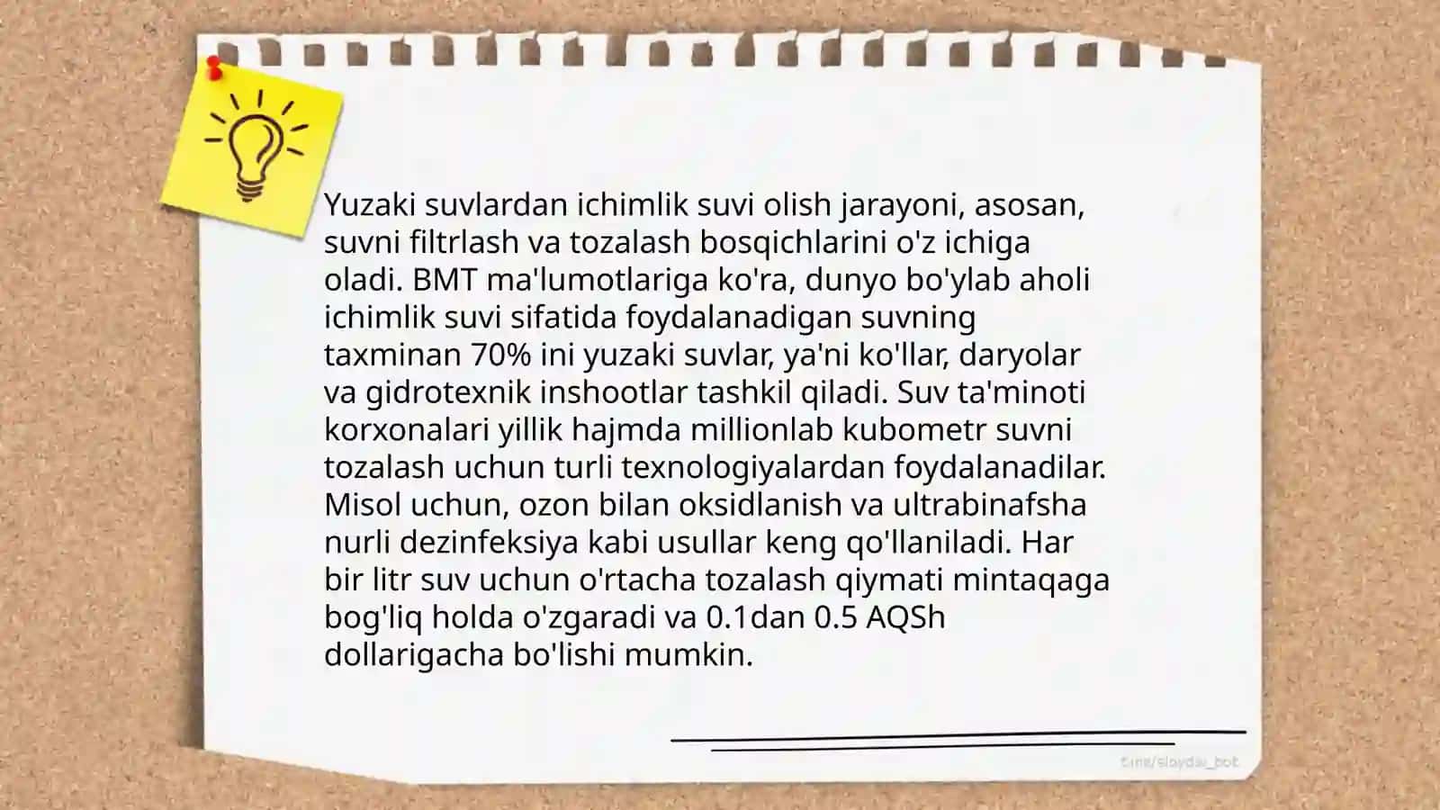Ichimlik suv ta'minotining asosiy manbalari va ularning ekologo-gigiyenik tavsiflash 4