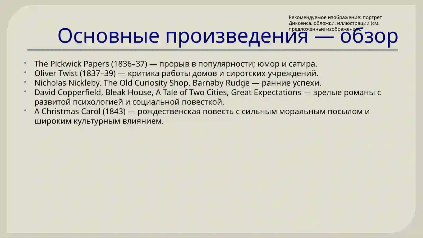 Творчество Чарльза Диккенса 4