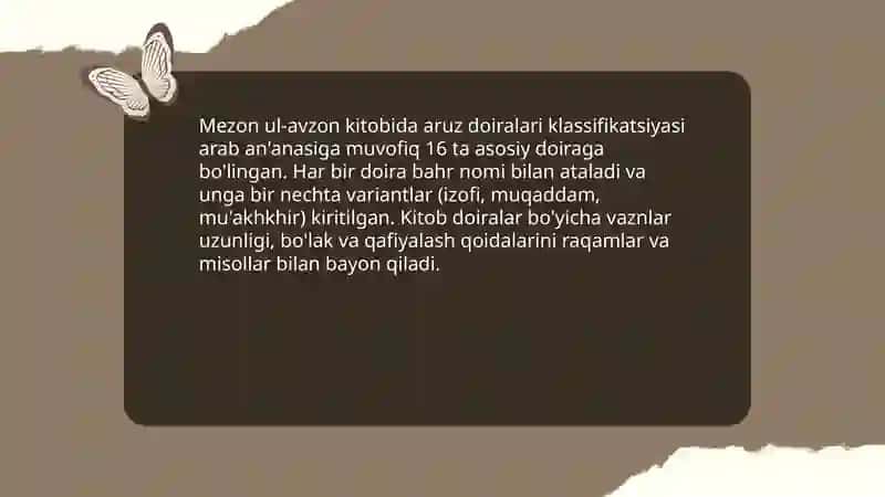 Mezon ul-avzon asarida aruz doiralari 4