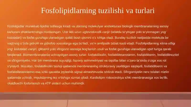 FOSFOLIPID VA STEROIDLAR METABOLIZMI 4