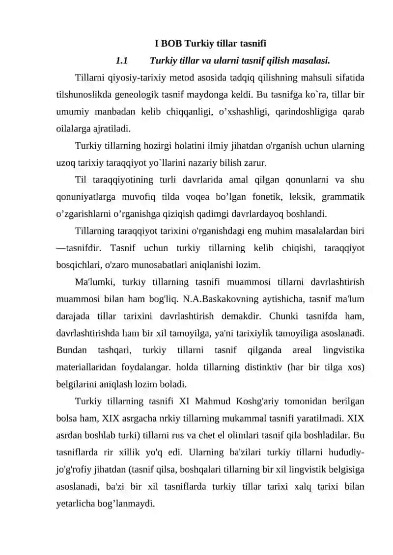 Turkiy Tillar Tasnifi 4