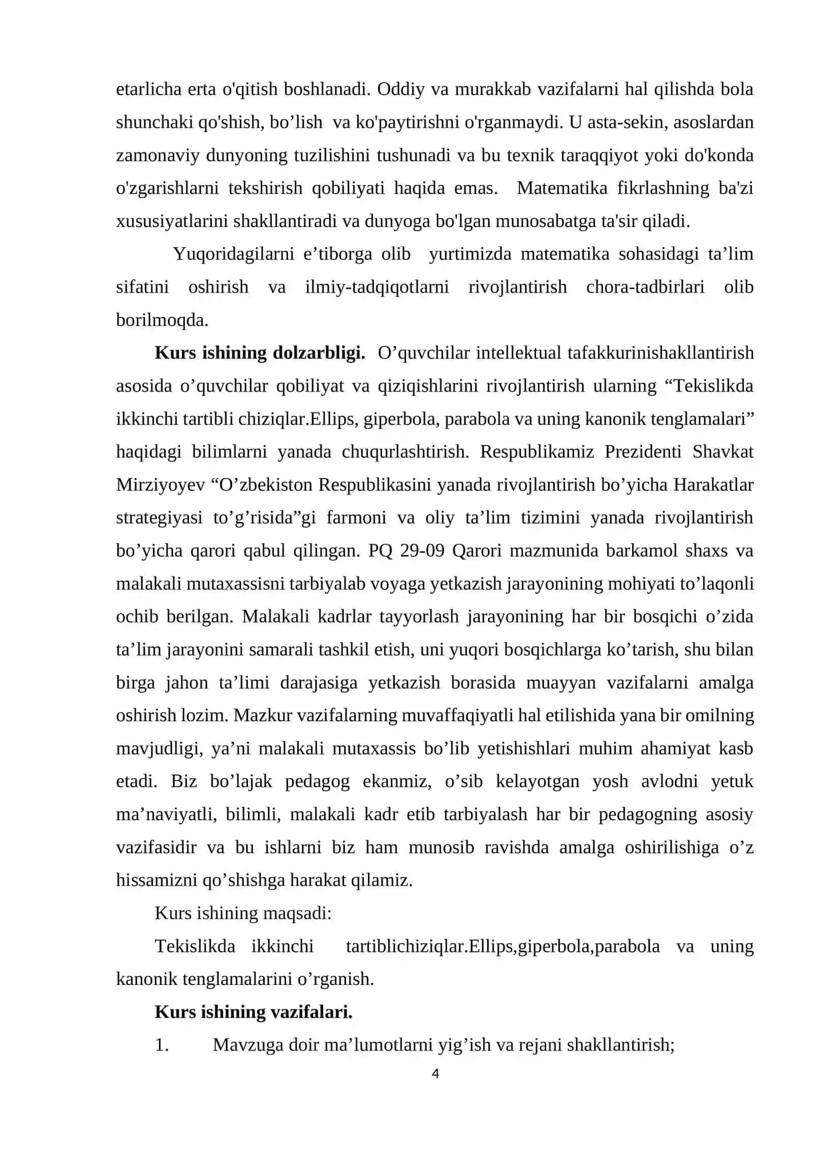 Ikkinchi tartibli chiziqlarning umumiy tenglamalari 4