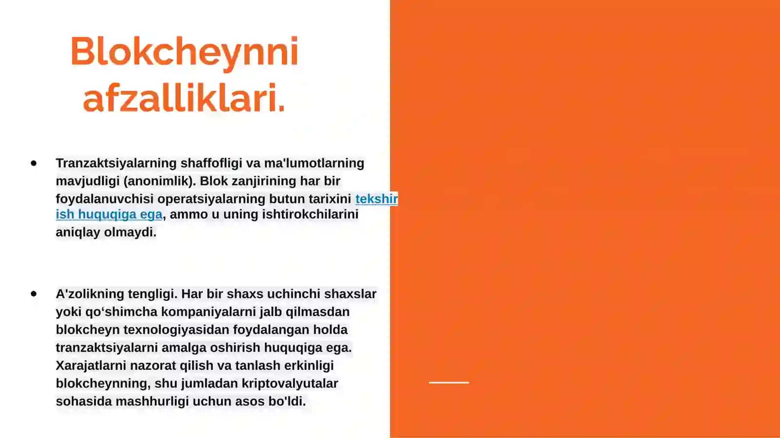 Blokcheyn foydalanish afzalliklari 4