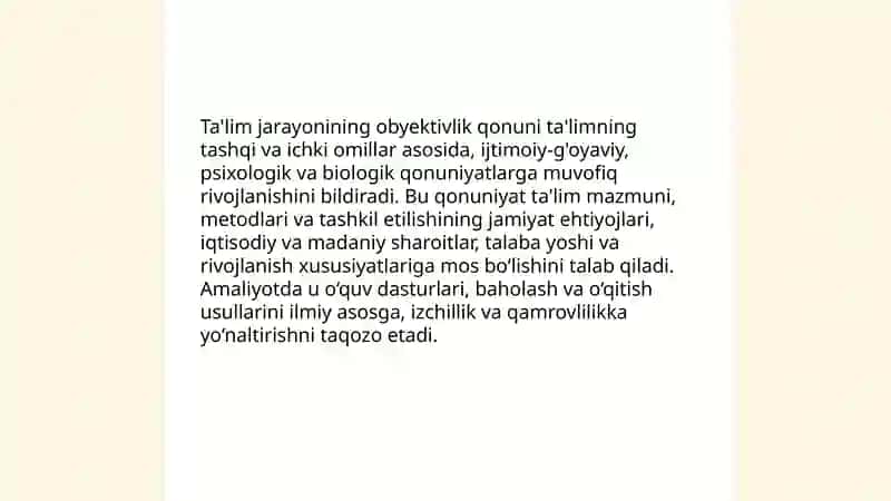 Ta'lim qonuniyatlari 4