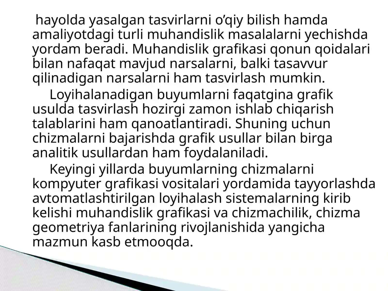 Uzatmalar va ularning  ishchi chizmalarini bajarish 4