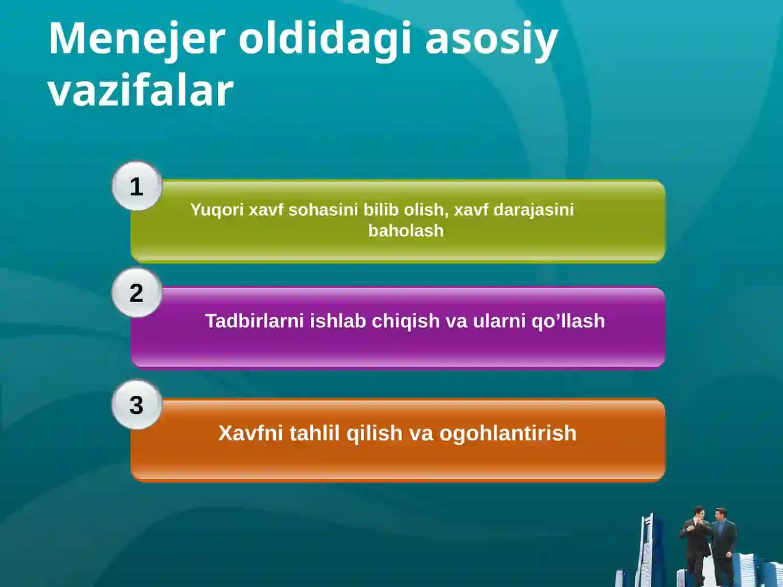 Tavakkalchilikni boshqarish 4